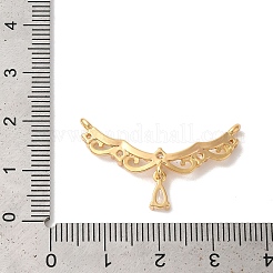 Pendenti in zirconi cubici trasparenti in micro pavè di ottone&nbsp;X-KK-M294-21G