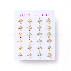 Boucles d'oreilles à tige en émail coloré avec petites épingles en acier inoxydable 316 pour femmes&nbsp;EJEW-J043-09G