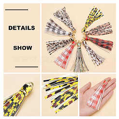 9 шт. 9-х цветные подвески-кисточки из искусственной кожи pu&nbsp;FIND-WR0005-86