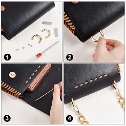 12 комплект 3-цветных пряжек-соединителей с D-образным кольцом для сумки&nbsp;FIND-WR0006-54