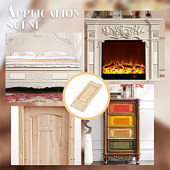 Резная накладка из каучукового дерева&nbsp;AJEW-WH0165-91