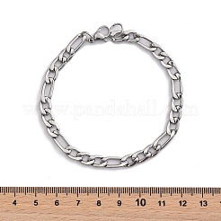 Устойчивые к потускнению модные женские браслеты-цепочки Figaro из нержавеющей стали 304&nbsp;LS-STAS-A028-B017P