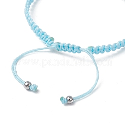 Bracciali regolabili in cordino di nylon intrecciato&nbsp;BJEW-JB11597-02