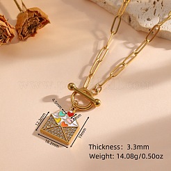 Colliers pendentifs en forme d'enveloppe en acier inoxydable 304&nbsp;WG8DC21-01