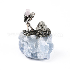 Scultura con base in cluster di cianite naturale&nbsp;G-N347-03B