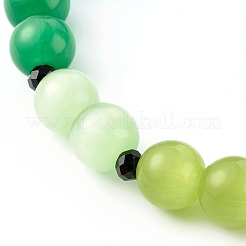 Bracelets élastiques pour les yeux de chat&nbsp;BJEW-JB06356