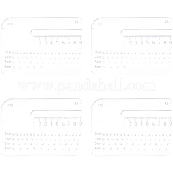 4 шт. акриловых измерительных инструментов с закругленными краями&nbsp;AJEW-CL0002-18