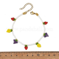 Sommerliche handgefertigte Armbänder aus Fruchtkernperlen&nbsp;BJEW-MZ00351