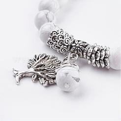 Естественно Howlite стрейч браслеты&nbsp;BJEW-F262-A06