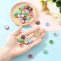 5 шт. разноцветные стеклянные бусины&nbsp;LAMP-YW0004-05A