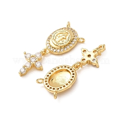 Pendentifs en laiton zircon cubique transparent&nbsp;CU-CBADD64-07G