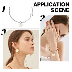 12 шт. подвески из нержавеющей стали 201 двух цветов&nbsp;STAS-AR0001-57