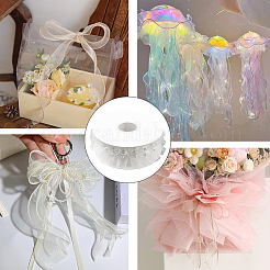 Полиэстер с пластиковыми бусинами-жемчужинами&nbsp;OCOR-WH20003-63B