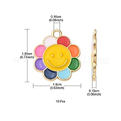 Подвески из эмали и сплава&nbsp;ENAM-YW0002-26LG