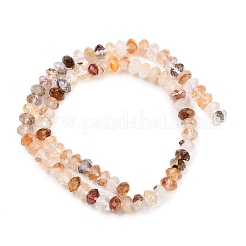 Натуральный желтый гематоидный кварц/золотые целебные кварцевые бусины нити&nbsp;G-C259-A40-5x8mm