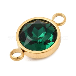 Anhänger aus Edelstahl 304 mit facettiertem Geburtsstein aus K9-Glas&nbsp;STAS-F139-042G-A05