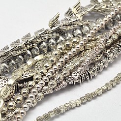 Смешанные тибетский стиль сплава бисер пряди&nbsp;TIBEB-O007-27-NR