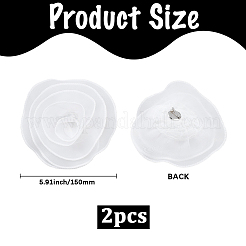 Многорядные броши из полиэстера с цветком&nbsp;JEWB-WH20003-05B