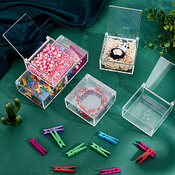 Прозрачные акриловые упаковочные коробки с откидной крышкой&nbsp;CON-WH0110-36A