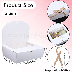 Складные бумажные подарочные коробки с лентой&nbsp;CON-WH20001-11D-01