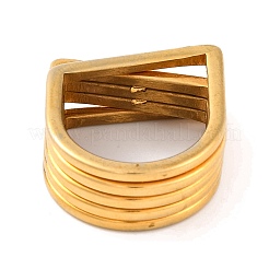 Ионное покрытие (ip) 304 нержавеющая сталь многослойные арочные кольца для женщин&nbsp;RJEW-S414-51B-G