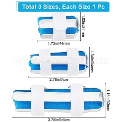 3 шт. 3-х стильная регулируемая шина для фиксации перелома пальца из губки и алюминиевого сплава&nbsp;AJEW-GF0003-85