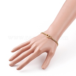 Conjuntos de joyería unisex de cadena de eslabones de acero inoxidable 304&nbsp;SJEW-JS01171
