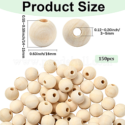 Натуральные незаконченные деревянные бусины&nbsp;WOOD-SP0001-62F