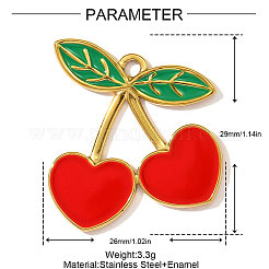 Подвески из нержавеющей стали 304 с эмалью&nbsp;STAS-OY003-13G