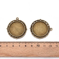 Aleación de estilo tibetano colgante cabujón ajustes&nbsp;TIBE-T003-06AB-01