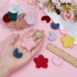 Украшение из войлока ручной работы в виде звезды/луны&nbsp;DIY-NB0014-71