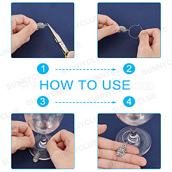 Kit de fabrication de pendentifs en forme de nourriture pour verres à vin&nbsp;DIY-SC0018-49