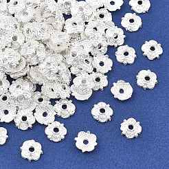4 -petal tibetischen Stil Legierung Blume Perlenkappen&nbsp;LS-TIBE-S222-S-RS