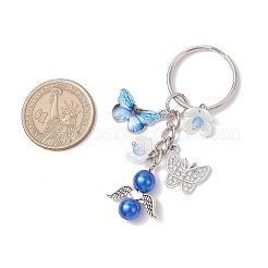 8 шт. 8-цветная эмалевая сплавная подвеска с акриловыми брелоками&nbsp;KEYC-JKC01346