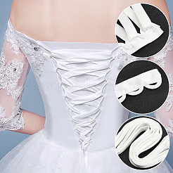 3 pz 3 set di abiti da sposa in raso con retro&nbsp;FIND-WH0027-02