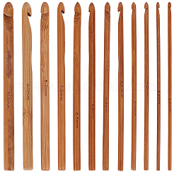 24 Uds agujas de tejer de bambú carbonizado&nbsp;TOOL-CL0001-10