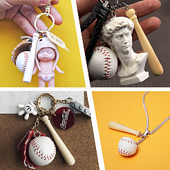 Украшения для дома с бейсбольной битой из натурального дерева&nbsp;WOOD-WH0101-35