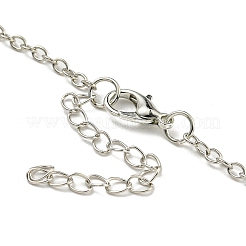 Lettre a ~ z en alliage plaqué argent antique avec colliers à pendentif turquoise synthétique&nbsp;NJEW-G080-01D