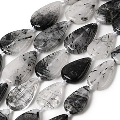 Натуральный турмалированный кварц / черный рутиловый кварц&nbsp;G-D365-A02