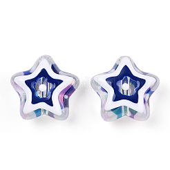 УФ-покрытие радужными переливающимися акриловыми бусинами&nbsp;OACR-A018-04D