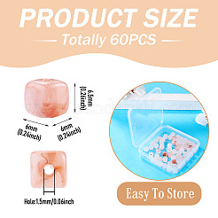 60 Stück transparente Acrylperlen&nbsp;OACR-TA0004-88C