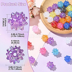 30 шт. непрозрачных акриловых бусин с покрытием AB&nbsp;JACR-YW0001-04