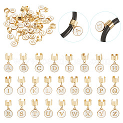 26 pendentif décoratif en forme de stéthoscope en alliage émaillé avec lettres A à Z&nbsp;HJEW-TAC0173