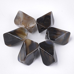 Acrylic Beads, Imitation Gemstone Style, Coconut Brown, 30x20x22mm, Hole: 3.5mm, about 70pcs/500g