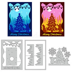Globleland 3 компл. 9 шт., рождественская рамка Санта-Клауса, вырубные штампы для скрапбукинга, металлическая рамка с Рождеством, высечки, трафареты для тиснения, шаблон для изготовления бумажных карточек, украшения, альбом, ремесленный декор