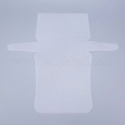 プラスチックメッシュキャンバスシート  刺繍用  アクリル毛糸クラフト  ニットとかぎ針編みのプロジェクト  ホワイト  41.8x45.8x0.15cm  穴：2x2mm