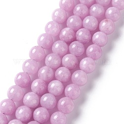 Natürliche weiße Jade Nachahmung Kunzit Perlen Stränge, Runde, gefärbt, 8 mm, Bohrung: 1 mm, ca. 48 Stk. / Strang, 15.16 Zoll (38.5 cm)