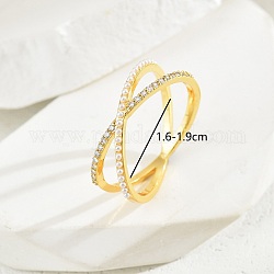 Elegante anillo brillante de circonita para regalo de fiesta para mujer.