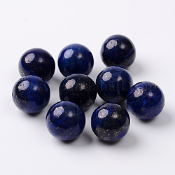 Крашеные природные лазурит круглые бусины, сфера драгоценного камня, нет отверстий / незавершенного, 16 мм