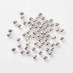 Perle di ferro spacer, tondo, nichel libero, argento, 6mm, Foro: 2~2.5 mm